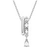 Swarovski Dextera Collana Pendente, con Cristalli e Zirconia Swarovski a Taglio Misto, Chiusura a Moschettone, Placcatura in Tonalità Rodio, Bianco