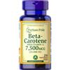 Puritans Pride Beta-carotene (Provitamina A) 25000 UI 250 Capsule molli a rilascio rapido