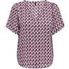 ONLY Onlalma Life Vis S/S V-Neck Top Camicia da Donna, Magenta Purple/AOP:584 Posh, M
