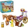LEGO Disney Princess La Carrozza dei Cavalli di Belle, Giochi delle Principesse per Bambine e Bambini da 5 Anni con Mini Bambolina e Cavallo Giocattolo, Regalo dal Film La Bella e la Bestia 43233