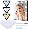 Anmossi Luci da Specchio da Tavolo per Trucco, LED Stile Hollywood con 10 Lampadine Dimmerabili,5 Livelli di Luminosità e 3 Modalità Colore, con Porta USB,3200K-6500K