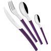 EME POSATERIE Loto Viola 2623 - Set di Posate da Tavola in acciaio inox 18/10, per 4 persone, 16 pezzi