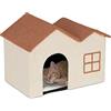 Relaxdays Casa per Gatti, Cuccia Pieghevole per Gattini e Cani Piccoli, HLP 44,5x62,5x40,5 cm, Casetta da Interno, Beige