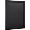 SECURIT - Lavagna da Parete Woody - 30x40cm - Colore Nero | Include 1 Pennarello a Gesso Liquido - Cornice in Legno Laccato
