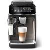 PHILIPS Serie 3300 Macchina da caffè automatica - 6 tipi di bevande, Display touch screen a colori, LatteGo, SilentBrew, Macinacaffè in ceramica al 100%, Filtro AquaClean. Cromato nero (EP3347/90)