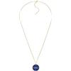 Fossil Collana da donna in argento sterling con chiusura a moschettone, Blu Bacca