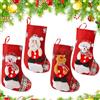 YIMINI 4 Pezzi Calza Natale, Calzini Decorativi Natalizi, Addobbi per Calza Natale, Simpatiche Decorazioni Calze Natale, Calzini Rossi del Camino, per Alberi di Natale, Caminetti, Finestre (A)