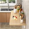HUOLE Tavolino a Muro Pieghevole Salvaspazio in MDF, Tavolino Muro In Legno, Tavolo Pranzo Pieghevole A Muro, Salvaspazio, Per Balcone Cucina Camera-60 * 30 * 1,6 cm-colore noce