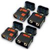 VUNIVERSUM 2 paia (4 pezzi) Original Antiblitz ad alta corrente QS8S QS8 8 mm EC8 connettori dorati inversione di colore nero fino a 180 A Mr.Plug, Modellbau®
