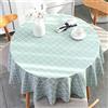 FANSU Semplice Tovaglia Rotonda a Scacchi, Tovaglie Antimacchia PVC Impermeabile, Tovaglia Plaid Plastificata, Tovaglia in Tela Cerata, per Giardino, Tavolo da Pranzo, Picnic (140cm,Verde)