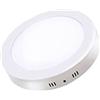 puntoluceled PLAFONIERA LED ROTONDA PANNELLO TONDO NO INCASSO 6W 12W 18W 24W LUCE BIANCA FREDDA BIANCO CALDO CALDA NATURALE NEUTRO ILLUMINAZIONE CASA GARAGE PORTICATO BAGNO GIARDINO (Luce Naturale, 12W)
