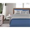 Il Gruppone Passione Casa Completo Letto in Flanella Calda e Morbida Anti Pilling - Set Flanellato 3 Misure parure con Federe - Orsetto Tartan Azzurro - 1 Piazza e mezza