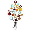 Gilde - Rilievo da parete con albero della vita, in metallo, altezza 97 cm, larghezza 51 cm, multicolore