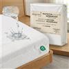 Degrees Home Ecopur - Coprimaterasso Matrimoniale Impermeabile 100% Cotone (150x190/200) - Proteggi Materasso Traspirante Tipo Lenzuolo con Angoli, Certificato Oeko-Tex, Lavabile a 60°C, Altezza 30 cm