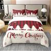 Bedluxy Set copripiumino natalizio in cotone per bambini, ragazzi e ragazze, set di biancheria da letto matrimoniale con cervi e alci, set di biancheria da letto per letto matrimoniale, set di biancheria da