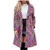 NZYIHAO Cappotto in pelliccia sintetica da donna, alla moda, con motivo leopardato, spesso, caldo, invernale, giacca di pelliccia lunga, giacca in pelliccia sintetica, a maniche lunghe, invernale, soffice