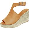 Generic Sandali Donna Moda Adjustable Sandali Estive Scarpe Comodi Cuoio Sandalo Tacco Alto Estivi Donna Antiscivolo Aperte Scarpe Sandali Ortopedici da Donna Sandalo Spiaggia Sposa Esterni