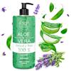 Bleu & Marine BRETANIA - Gel Aloe Vera e Lavanda 100% Naturale, Rinfrescante, Riparatrice, Idratante, Anti-Invecchiamento, Rivitalizzante Post-Sole, 500ml