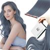 RUNATURE Extension Capelli Veri Biadesivo Azzurro Chiaro 55cm 10pcs 25g Adesive Extension Colore #Light Blue