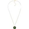 Fossil Collana da donna in argento sterling con chiusura a moschettone, Verde foresta