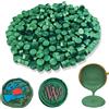 Ioggtser 560 PCS Perline Ottagono per Sigilli di Cera - Realizzazione di Sigilli per Inviti (Verde Pino)