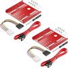 deleyCON 2x Telaio di Montaggio per Dischi Rigidi da 2,5 SSD a 3,5 Adattatore Telaio Rimovibile Staffa di Montaggio Binari Viti Incluse Adattatore di Alimentazione Cavo SATA e Cacciavite - Rosso