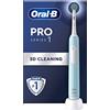 Oral-B Pro 1 Spazzolino Elettrico Per Adulti Con Pulizia 3D, 1 Testina, Controllo Pressione Gomma, Spina UK 2 Pin, Blu