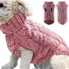 BOWTONG Maglioni per cani di piccola taglia inverno caldo vestiti del cane dolcevita lavorato a maglia cucciolo cappotto dell'animale domestico maglione abbigliamento gilet