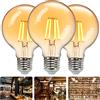Aigostar Edison Lampadine LED E27, Luce Calda 2200K,6W(equivalente a 48W),600LM,Lampadine di Filamento G80,Lampade Decorativa Retrò per Bar Caffè Hotel, 3 Pezzo