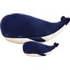 Kekeso Grande Balena Blu Peluche Giocattolo Della Peluche Molle Balena Che Abbraccia Cuscino Carino Balena Della Bambola Della Peluche Giocattolo Cuscino Posteriore per Bambini (65cm=25.59inch)