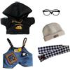 niannyyhouse Set di vestiti per bambola di peluche della Foresta Nera, 40 cm, berretto lavorato a maglia, sciarpa, occhiali, tuta con cappuccio, accessori per bambole (40 cm)