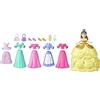 Disney Princess Hasbro Disney Prinzessin- Belle's Disney Princess Secret Styles Belle Fashion Collection Set da Gioco per Bambole con 6 Abiti e 6 Accessori Giocattolo per Ragazze dai 4 Anni in su, Multicolore, F0376