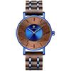 RORIOS Moda Orologio Legno da Uomo Orologio Analogico Al Quarzo Orologio Naturale Men Watches