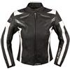 A-Pro Giacca Pelle Moto Donna Protezioni CE Imbottitura Termica Femminile Nero XL