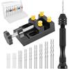 mizikuu 37 Pezzi Mini Trapano a Mano per Artigianato, Twist Drill Punte Trapano Resistente e Solida Regolabile Punte Elicoidali di Foratura Modellismo Bricolage Trapano PCB da 0,1-1 mm