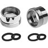 HATOOLHA 2 adattatori per rubinetto in metallo, filettatura femmina da 24 mm, filettatura maschio da 22 mm, connettore aeratore per rubinetto in ottone, per bagno e cucina