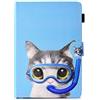 WINSKY 10 inch Tablet Case Custodia - Custodia universale in pelle Custodia Folio Cover Compatible with Fire HD 10, Compatible with Galaxy Tab E 9.6 / Tab A 10.1