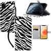 Yoedge Custodia per iPhone SE 2022 / SE 2020/8 / 7 4,7, Flip Caso in PU Pelle Premium Portafoglio [Kickstand] [Slot per Schede] [Chiusura Magnetica] Slot Wallet Case con 3D Moda Design, Zebra