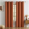 DUALIFE Blackout Curtains 84 Inch Length Thermal Insulated Dark Orange Room Darkening Bedroom Curtains -Burnt Orange Ochre, Set of 2 Curtain Panels, 42 by 84, Grommet