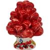 sicilia bedda - Pigna Siciliana con Piede Decorato - Modello Maioliche - Ceramica di Caltagirone (Altezza 6 x 4, Rosso)