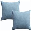 SWJ-swjssb Set Di 2 Copri Federe Cuscini Divano 50x70 Copricuscino 60x60 Con Cerniera,Federe Moderne Per Camera Da Letto Divano Decorativo Cotone e Lino Elegante Lavabile(Light blue,45x45 cm Set Of 2)