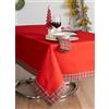 ESSE HOME - Tovaglia Natalizia di varie misure in Puro Cotone con abbinamento di tovaglioli Scozzesi - SCOZIA SER (Rosso, R-140x210)