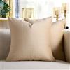 Cheekywares Federe Cuscini Divano 45 x 45 in Velluto con Trama di Spighe di Grano Moderne Autunno Inverno Copricuscini Divano Quadrato Lussuosa per Soggiorno Camera Balcone Esterno Beige Set di 2