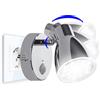 Trango 2635-018 Luce notturna con sensore LED *MILO* con sensore di movimento e funzione automatica in cromo Luce di sicurezza diretta 230V, lampada da parete, luce di orientamento, luce da presa