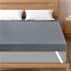BedStory 10CM topper Matrimoniale 160x190CM,Topper Memory Foam, Materasso Topper con infuso di Carbone di Bambù, Coprimaterasso con Rivestimento rimovibile e lavabile, Correttore Materasso