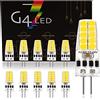 Generico Lampadine Led G4 Dimmerabile, G4 Led 12V 3W Equivalente 30W Lampada Alogena, Bianco Freddo 6000K, Lampadina G4 Led 3W 300LM, Led G4 12V Risparmio Energetico, Nessun Sfarfallio, Fascio 360 °, 10 Pezzi