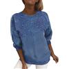 Roselux Maglietta Donna Maniche Lunghe Elasticizzata A Costine - Top Aderente Girocollo In Rayon, Basic Casual (Nero, Taglie Comode)