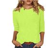 Generic Magliette Donna Eleganti Maglia a Maniche Tre Quarti Girocollo Top Donna Elegante Abbigliamento Trekking Donna T Shirt Donna Top Sportivo Donna Fitness Maglietta Donna Simpatica Tinta Unita