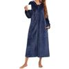 Generico Vestaglia Donna Invernale Elegante Accappatoio Con Cintura E Cappuccio Tinta Unita Manica Lunga Vestaglia Cotone Taglie Forti Caldo Vestaglia Da Bagno Spugna Kimono Pigiama Per Casa Spa Hotel