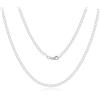 SILBERTALE Collana a maglia barbazzale in argento sterling 925, per uomo e donna, larghezza 2/3/4 mm, sottile, super piatta, multi-fila, collane classiche di alta qualità per l'uso quotidiano, 45-65